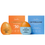 Dzintars Amberglow SPF 50+ Face Moisturizer and Afterglow Restorative Antioxidant Face Balm set – day and night face care duo with vitamin B5, B3 and vitamin C