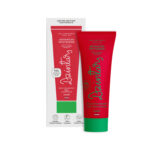 Dzintars Asari Advanced Whitening Wild Strawberry Gel Toothpaste – limited edition tube and packaging box on white background, 93% natural origin ingredients