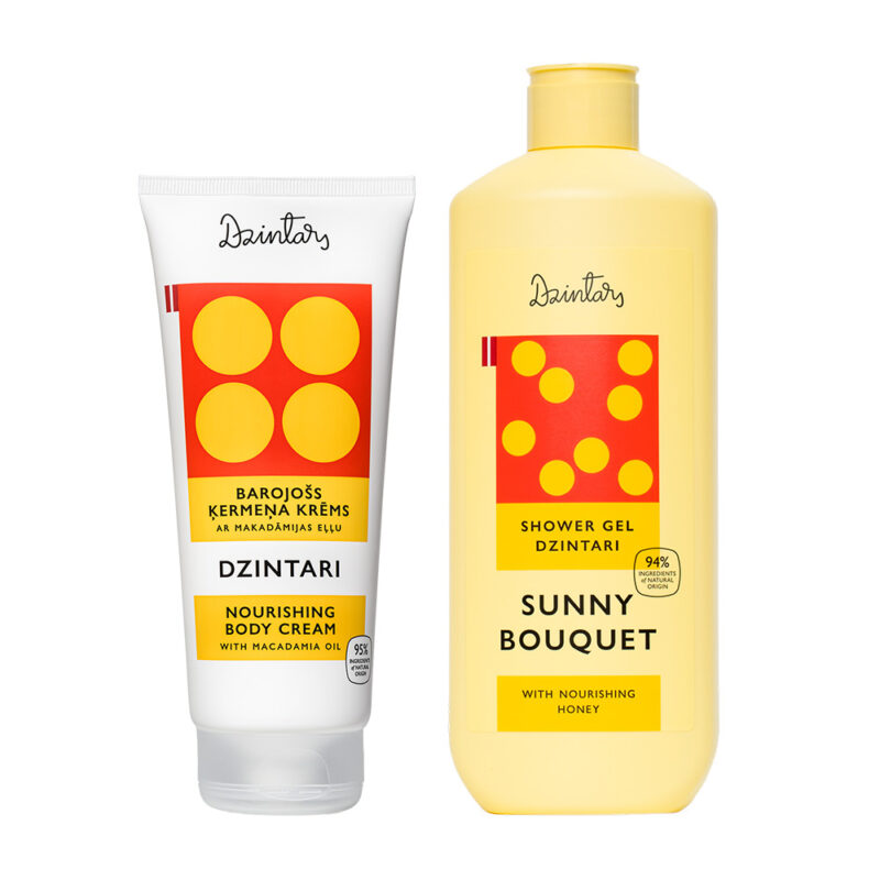 Barojošs ķermeņa krēms un dušas želeja Dzintars Dzintari komplekts