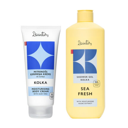 Mitrinošs ķermeņa krēms un dušas želeja Dzintars Kolka komplekts