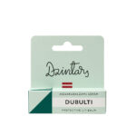 Dzintars Dubulti Protective Lip Balm – mint green packaging with teal accent, aizsargbalzams lūpām, made in Latvia