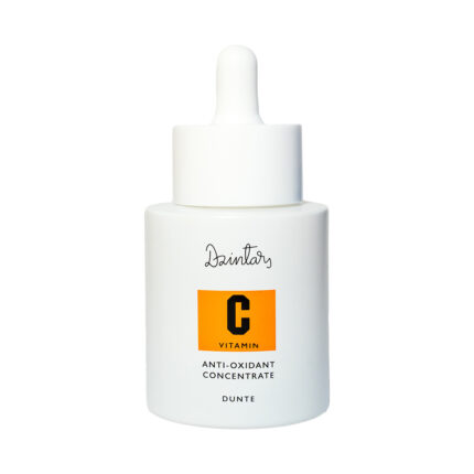 Dzintars Dunte Anti-Oxidant Concentrate with vitamin C and niacinamide – brightening face serum 30ml in white dropper bottle