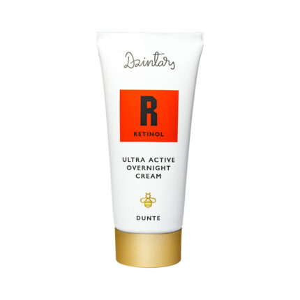 Dzintars Dunte Ultra Active Overnight Cream with retinol and niacinamide – high-concentration anti-wrinkle night cream 50ml, white tube with gold cap