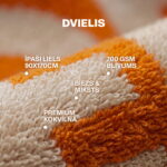 Dzintars Out Of Office beach towel key features – extra large 90x170cm, 700 gsm density, thick and soft premium cotton terry texture close-up