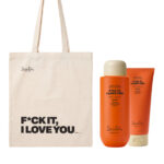 Dzintars F*ck It I Love You invigorating gift set – body cleanser, body cream and tote bag with ambery earthy notes