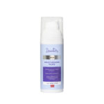 Dzintars Roja Moisturising Fluid in a light blue pump bottle with amber, pine bark, and seaweed extract formula