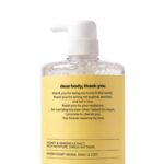 Dzintars Sorry For Being This Gorgeous nourishing body cleanser back label – honey and ginseng extract with warm honey aroma